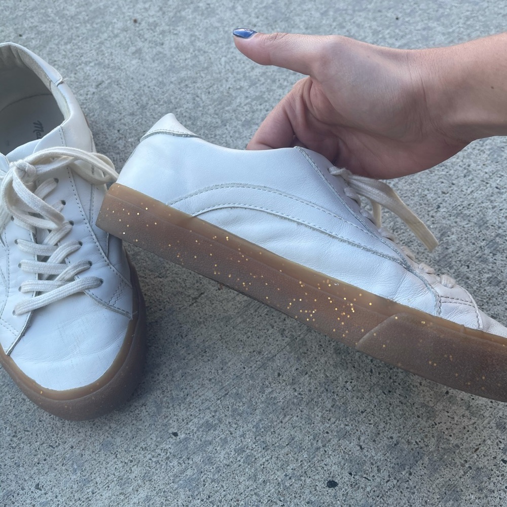 MADEWELL white/glitter bottom sneakers Size 9.5.